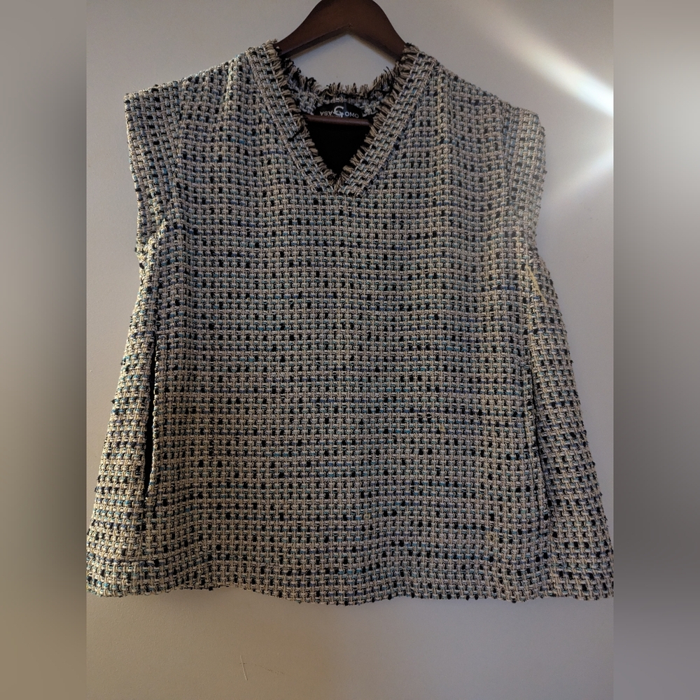 Casa Como Tweed Sleeveless Top